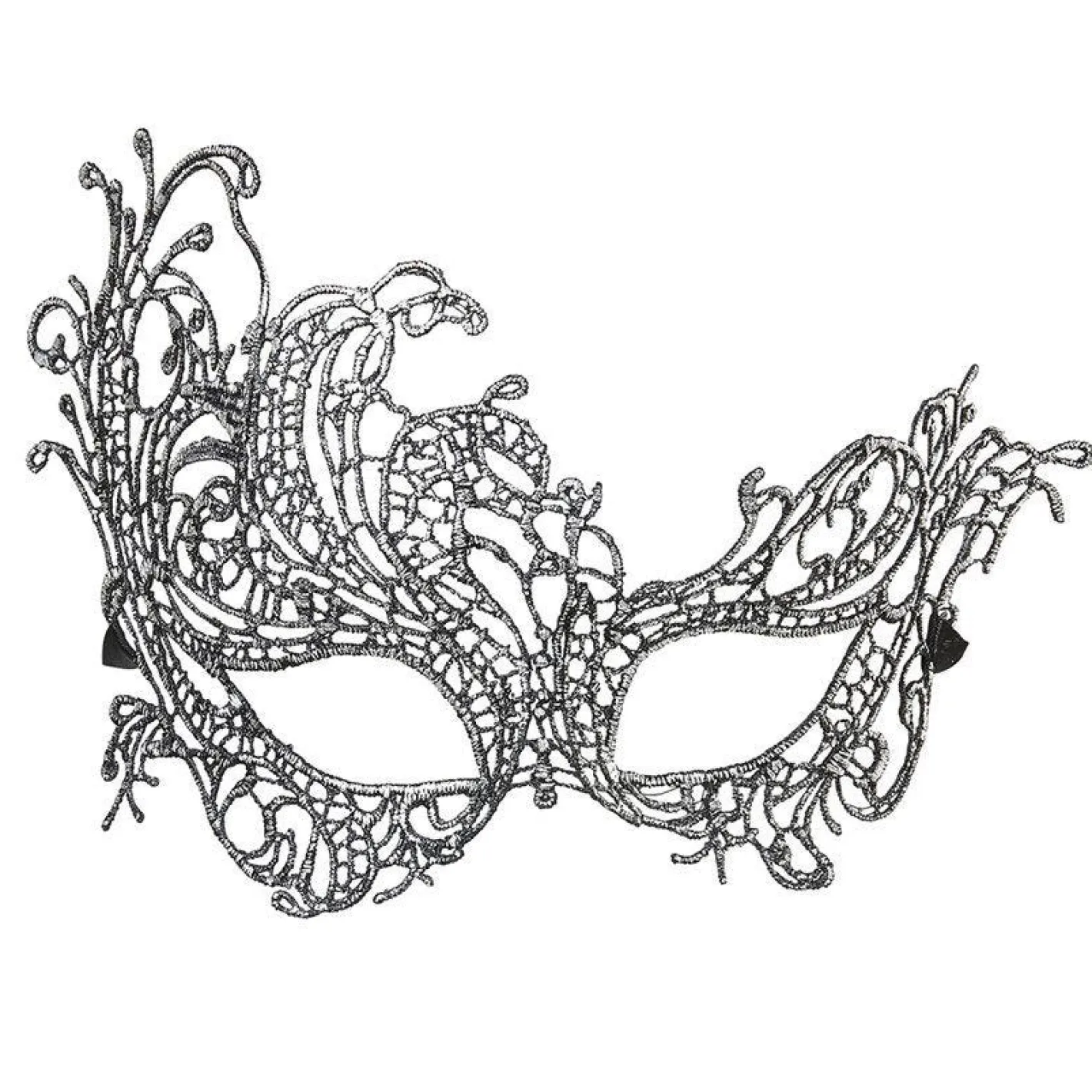 Silver Lace Masquerade Mask<Party Delights Hot