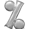 Silver Percentage Balloon - 34" Foil<Party Delights Hot