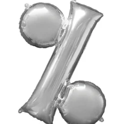 Silver Percentage Balloon - 34" Foil<Party Delights Hot