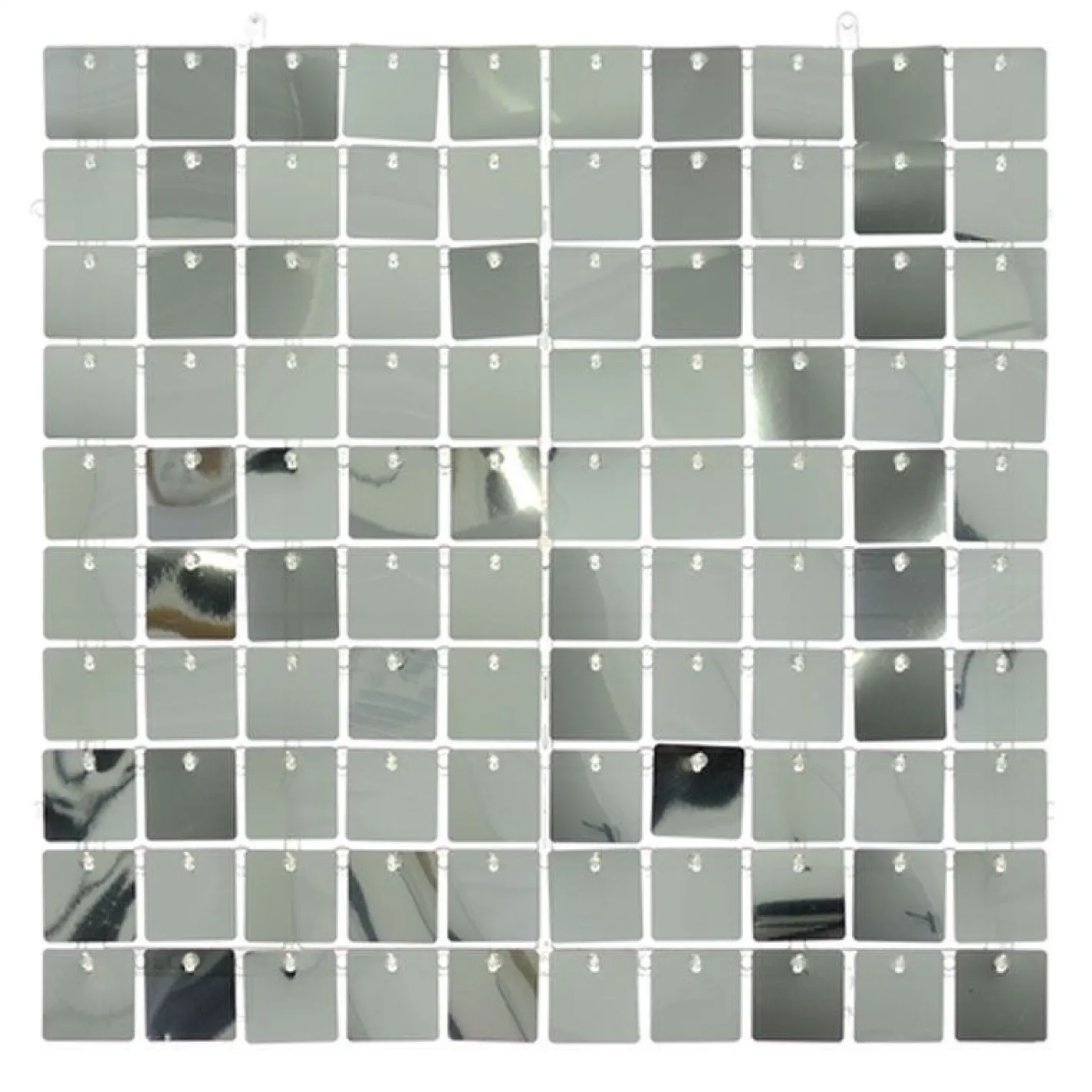 Silver Sequin Acrylic Backed Wall Panel - 30Cm X 30Cm<Party Delights Sale