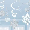 Party Delights Snowflake Decorations<Silver Snowflake Hanging Swirls - 60Cm (12Pk)