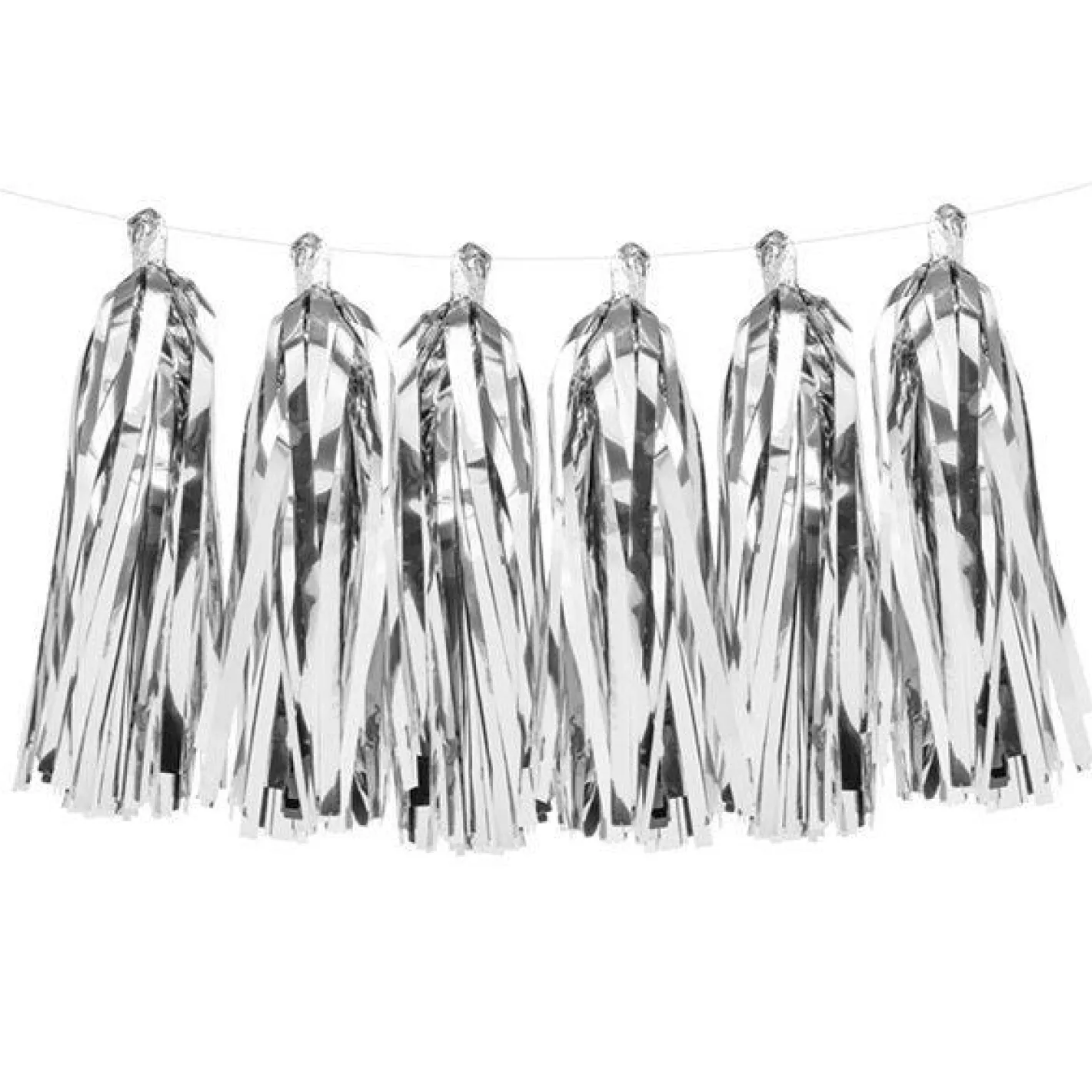 Silver Tassel Garland Decoration - 1.5M<Party Delights Online