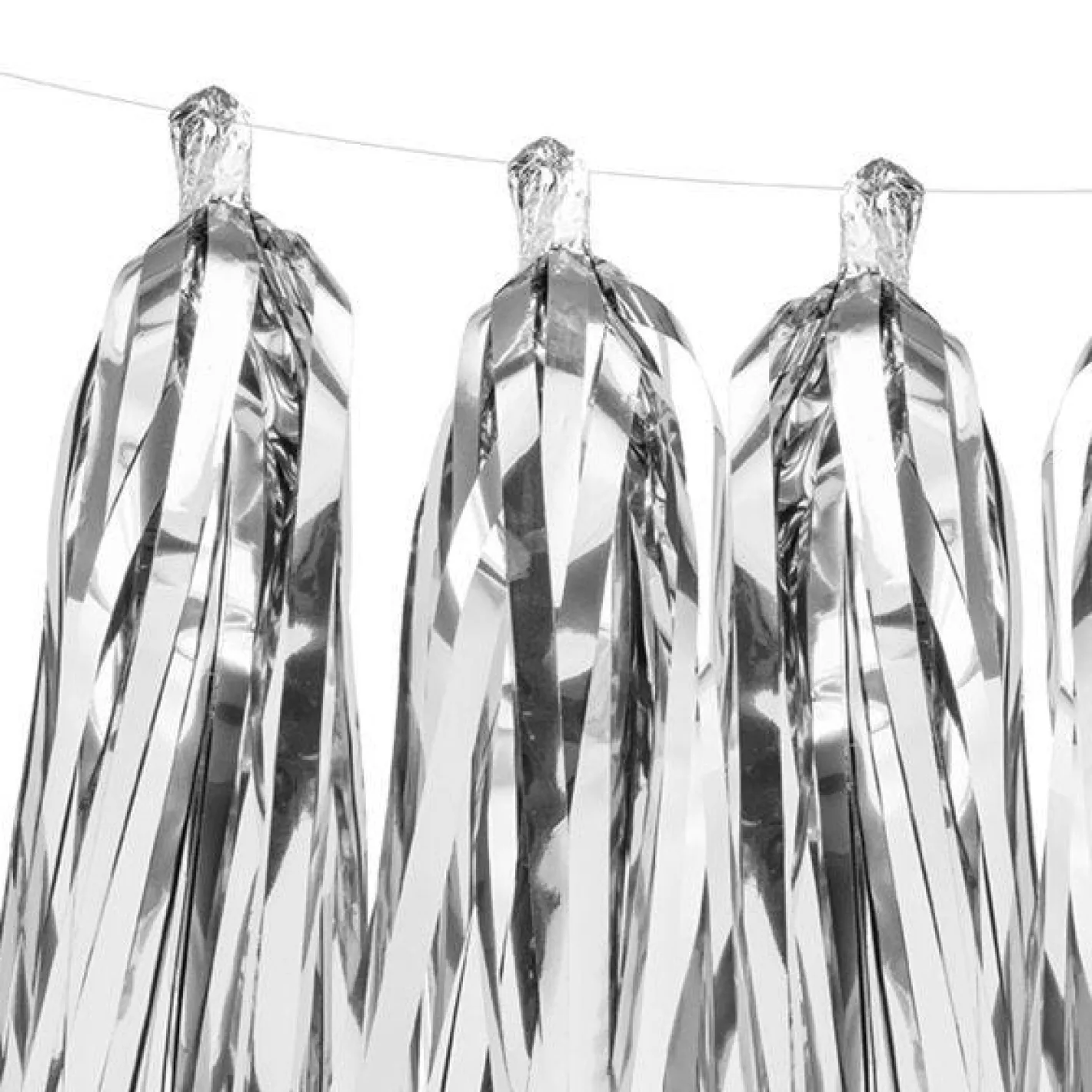 Silver Tassel Garland Decoration - 1.5M<Party Delights Online
