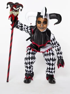 Kids' Party Delights Kids'<Sinister Jester Clown - Child And Teen Costume