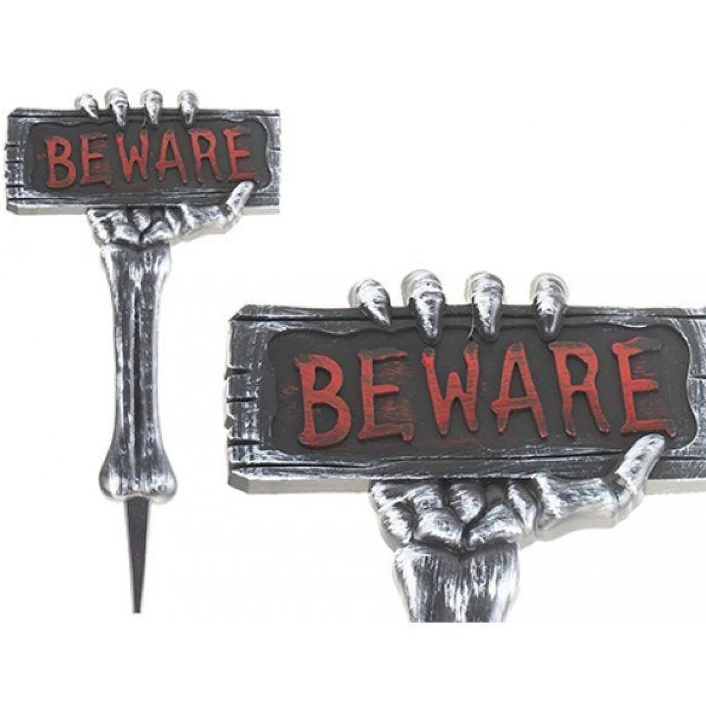 Party Delights Outdoor Decorations<Skeleton Arm Beware Sign - 53Cm