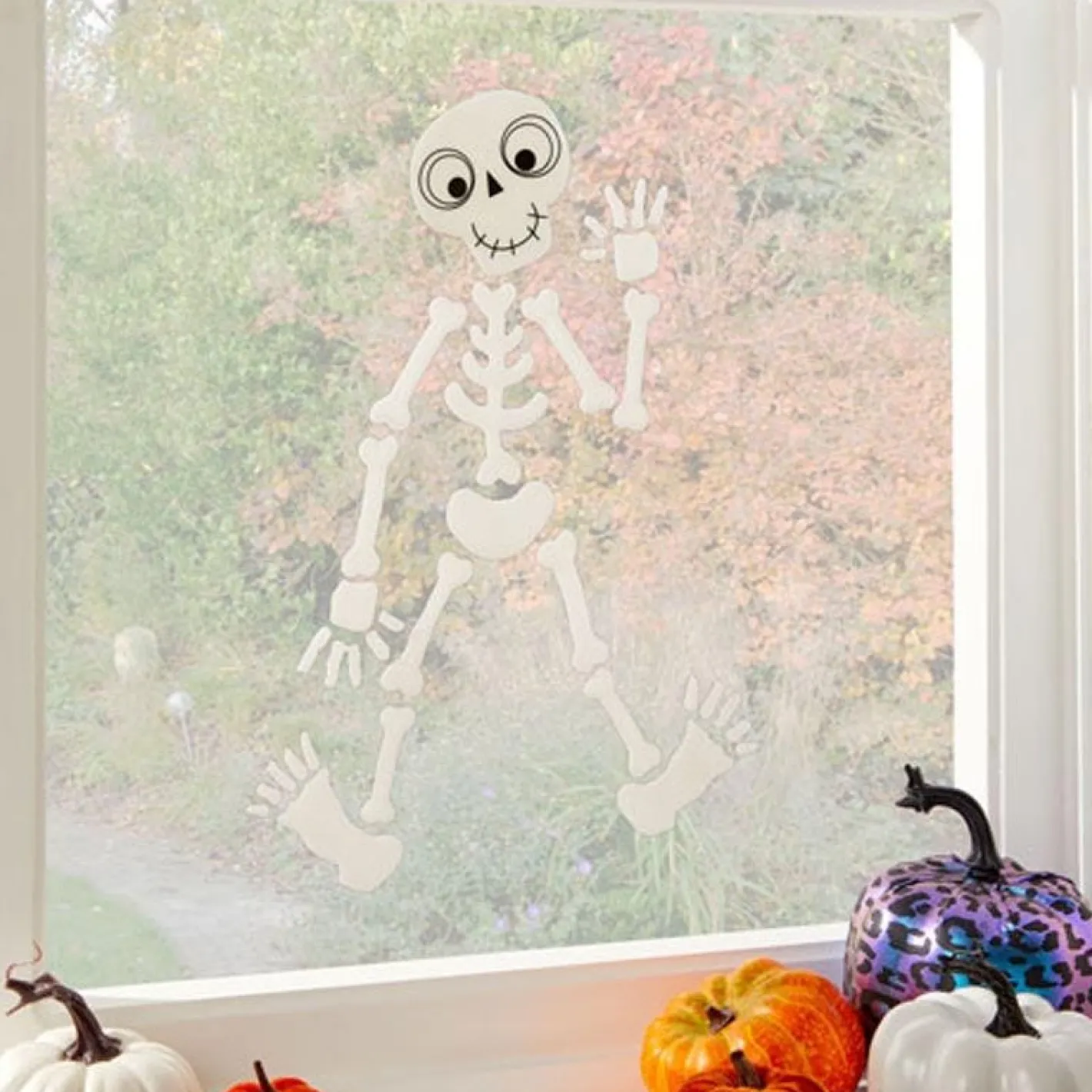Party Delights Window & Door Decorations<Skeleton Gel Window Cling