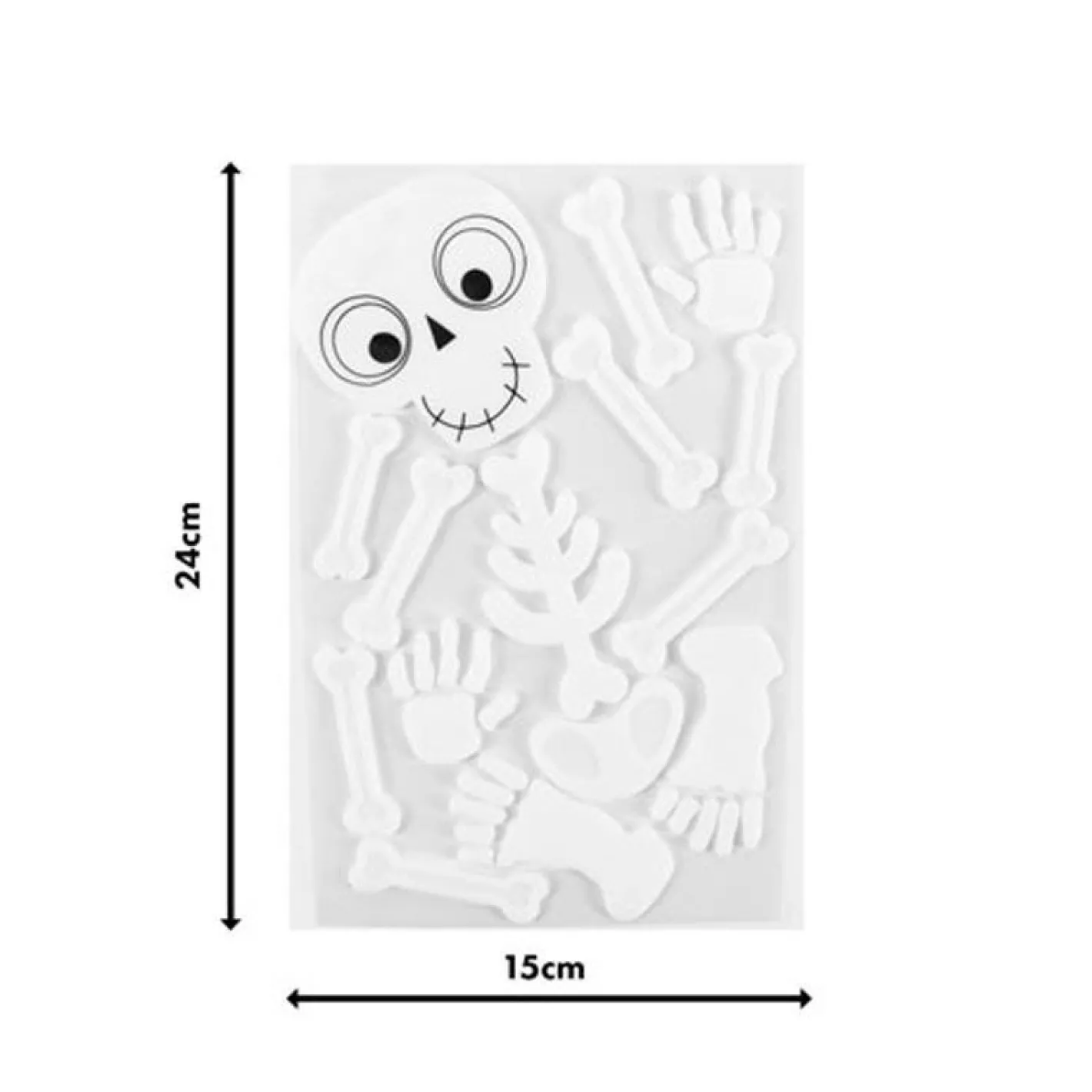 Party Delights Window & Door Decorations<Skeleton Gel Window Cling