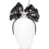 Skeleton Sequin Hair Bow Headband<Party Delights