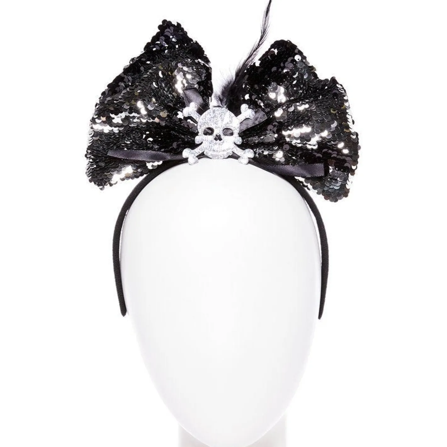 Skeleton Sequin Hair Bow Headband<Party Delights