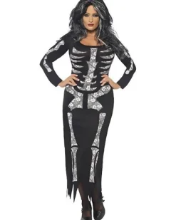 Women's Party Delights Women's<Skeleton Tube Dress - Adult Costume