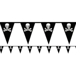 Skull & Crossbone Flag Bunting - 6M<Party Delights Discount