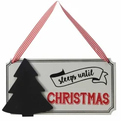 Party Delights Hanging Decorations<Sleeps Until Christmas Wooden Sign - 21.5Cm