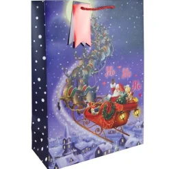 Party Delights Gift Wrapping<Sleigh Ride Santa Extra Large Gift Bag - 45.5Cm X 33Cm