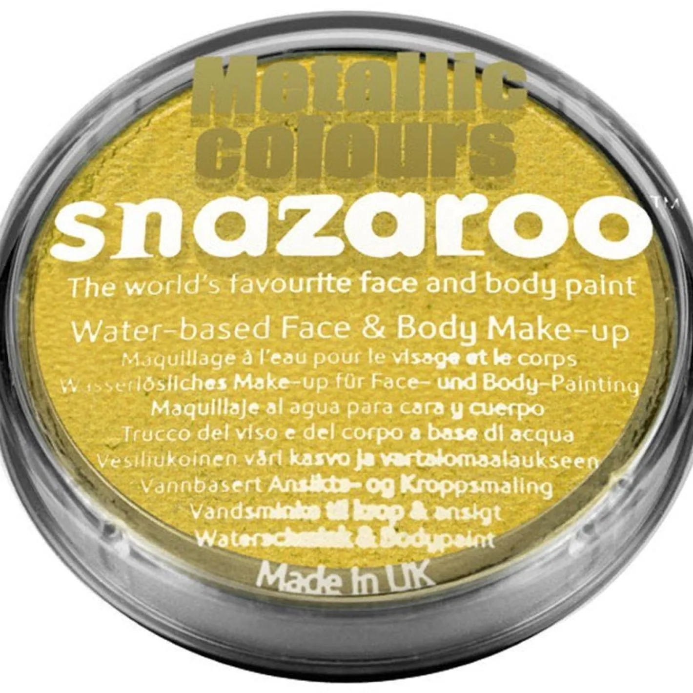 Snazaroo Electric Gold Face Paint - 18Ml<Party Delights Best