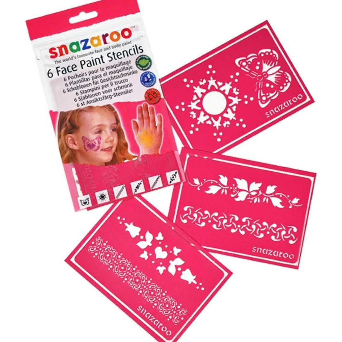 Snazaroo Face Paint Stencils (6Pk)<Party Delights Hot