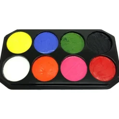 Snazaroo Palette & 8X 18Ml Colour Pots - 350 Faces<Party Delights Best