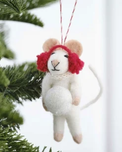 Party Delights Hanging Decorations<Snowball Mouse Tree Decoration