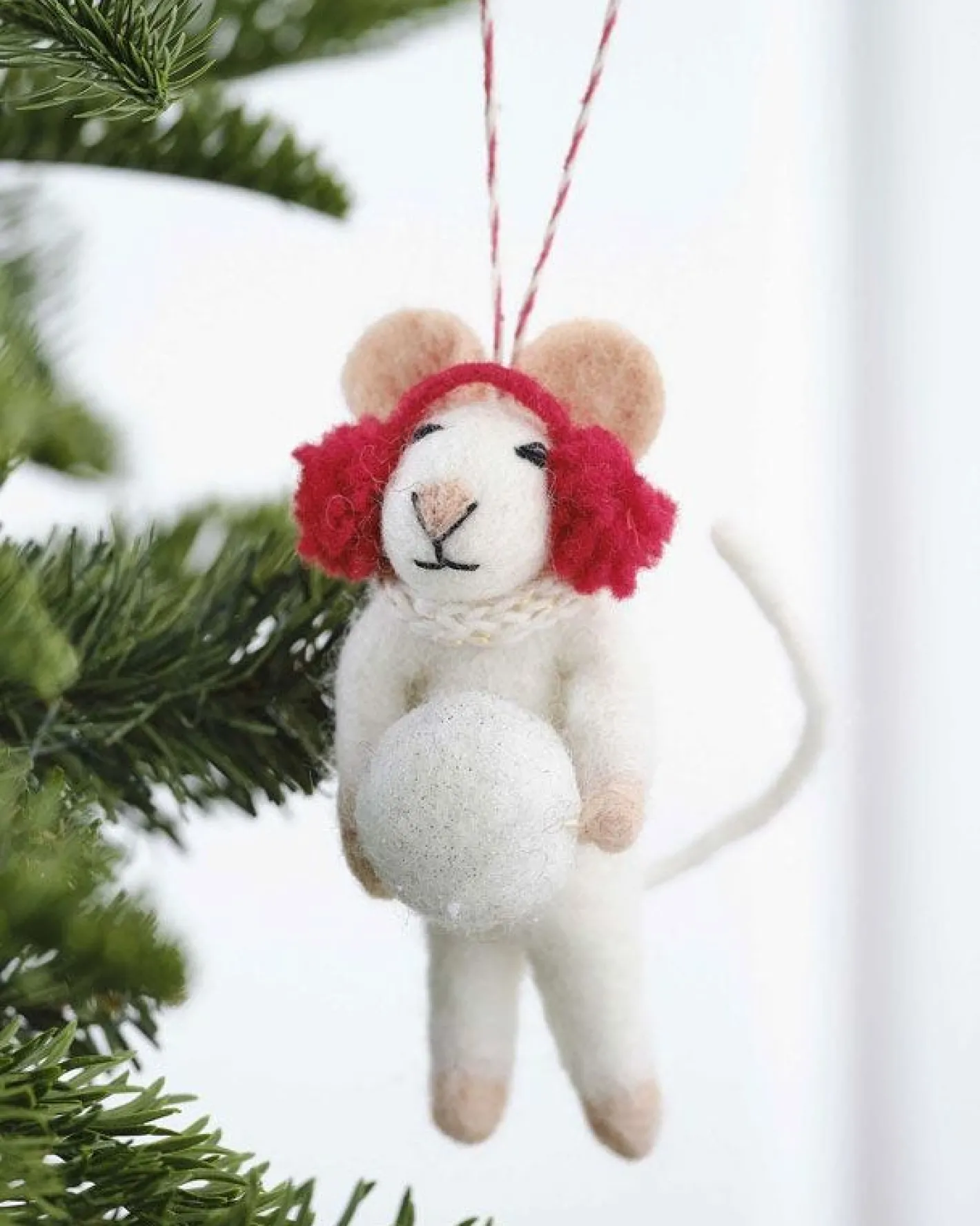 Party Delights Hanging Decorations<Snowball Mouse Tree Decoration