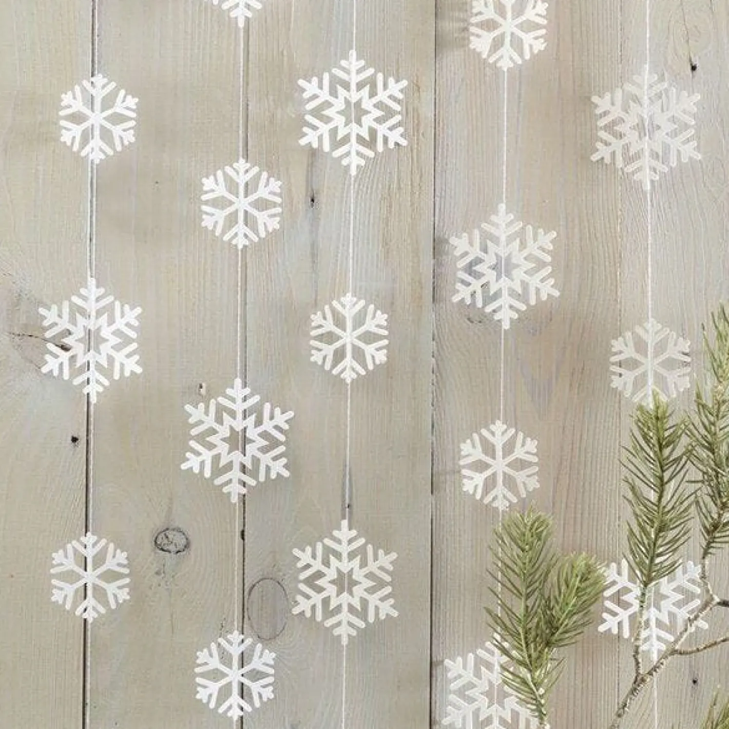 Party Delights Snowflake Decorations<Snowflake Paper Garland - 5M