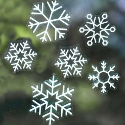 Party Delights Snowflake Decorations<Snowflake Window Stickers (24Pk)