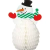 Snowman Mini Honeycomb Decorations - 15Cm (4Pk)<Party Delights Discount