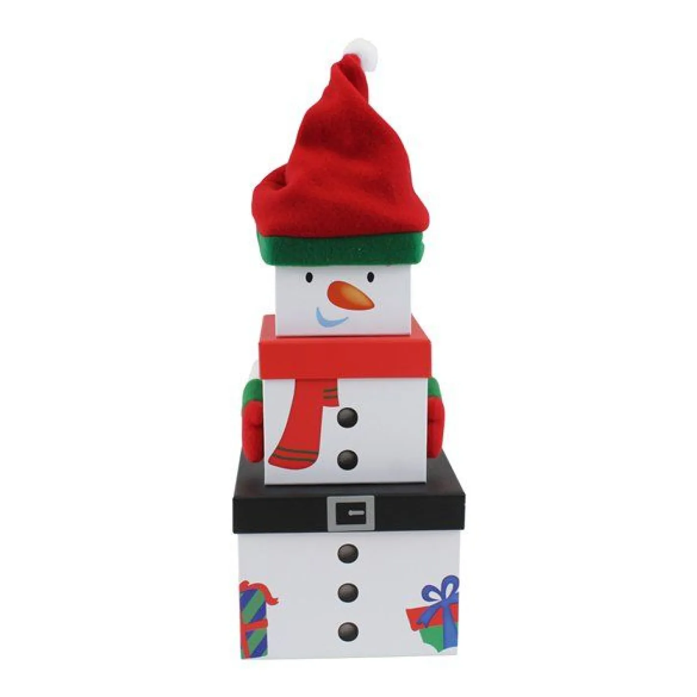 Party Delights Gift Wrapping<Snowman Plush Stacking Boxes - 35Cm (3Pk)