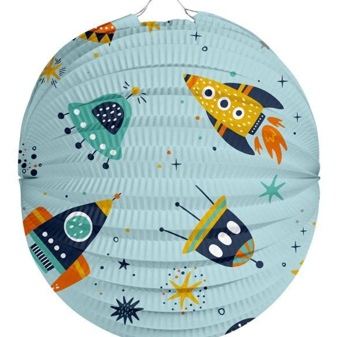 Space Blue Paper Lantern Decoration - 22Cm<Party Delights