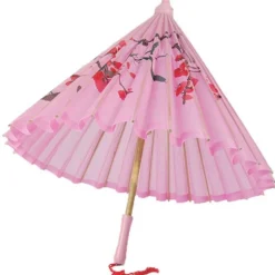 Spanish Pink Silk Parasol - 53Cm<Party Delights Best