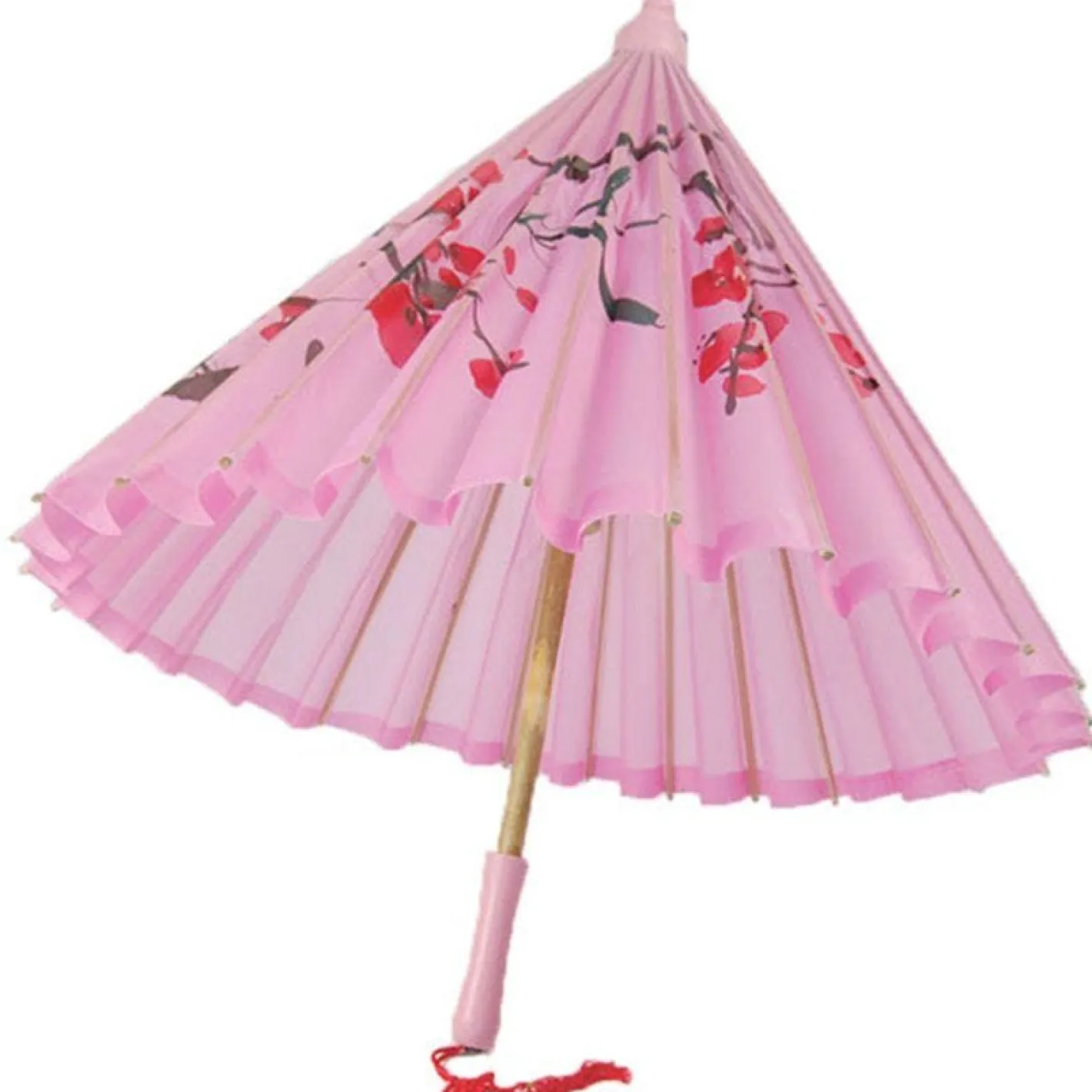 Spanish Pink Silk Parasol - 53Cm<Party Delights Best