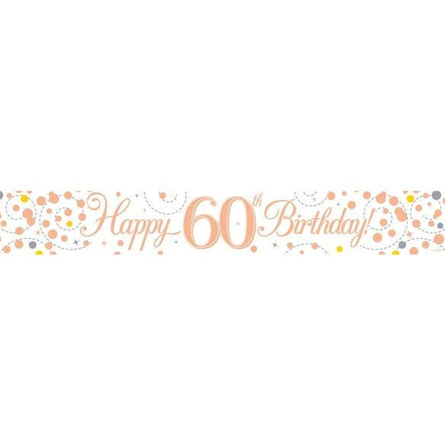 Sparking Fizz 'Happy 60Th Birthday' Banner - 2.7M<Party Delights New