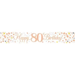 Sparking Fizz 'Happy 80Th Birthday' Banner - 2.7M<Party Delights New