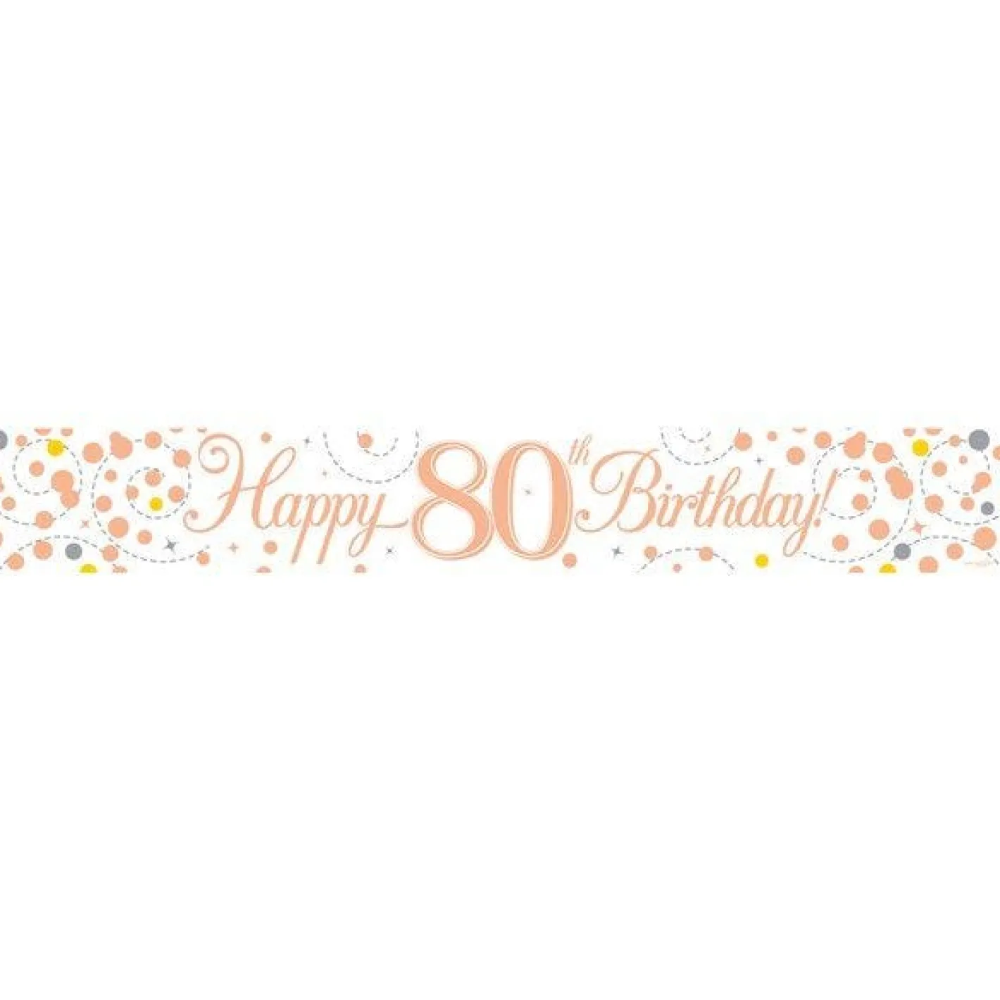 Sparking Fizz 'Happy 80Th Birthday' Banner - 2.7M<Party Delights New