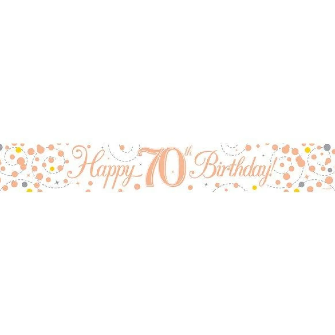 Sparking Fizz 'Happy 70Th Birthday' Banner - 2.7M<Party Delights Online