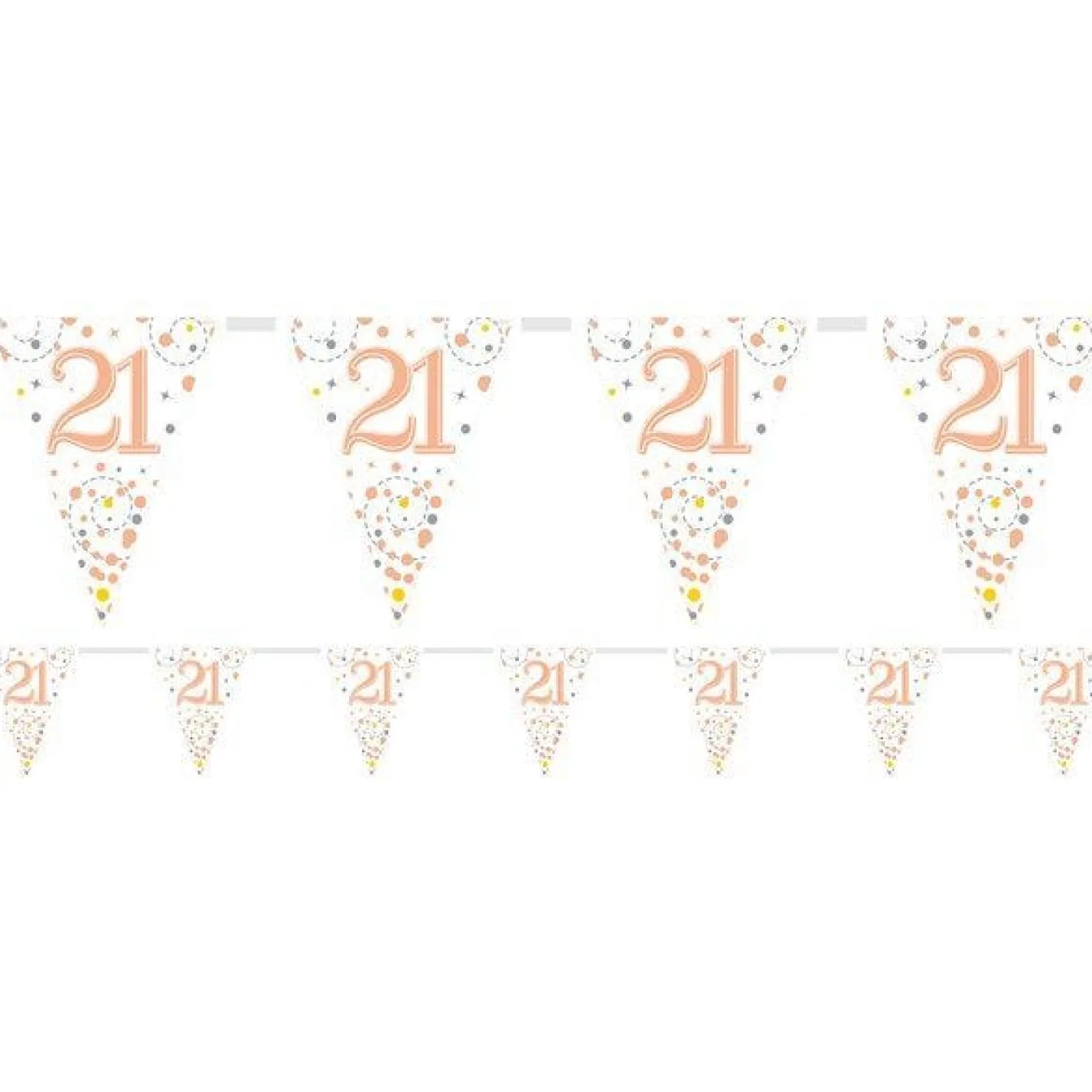 Sparking Fizz 21St Foil Bunting - 3.9M<Party Delights Clearance