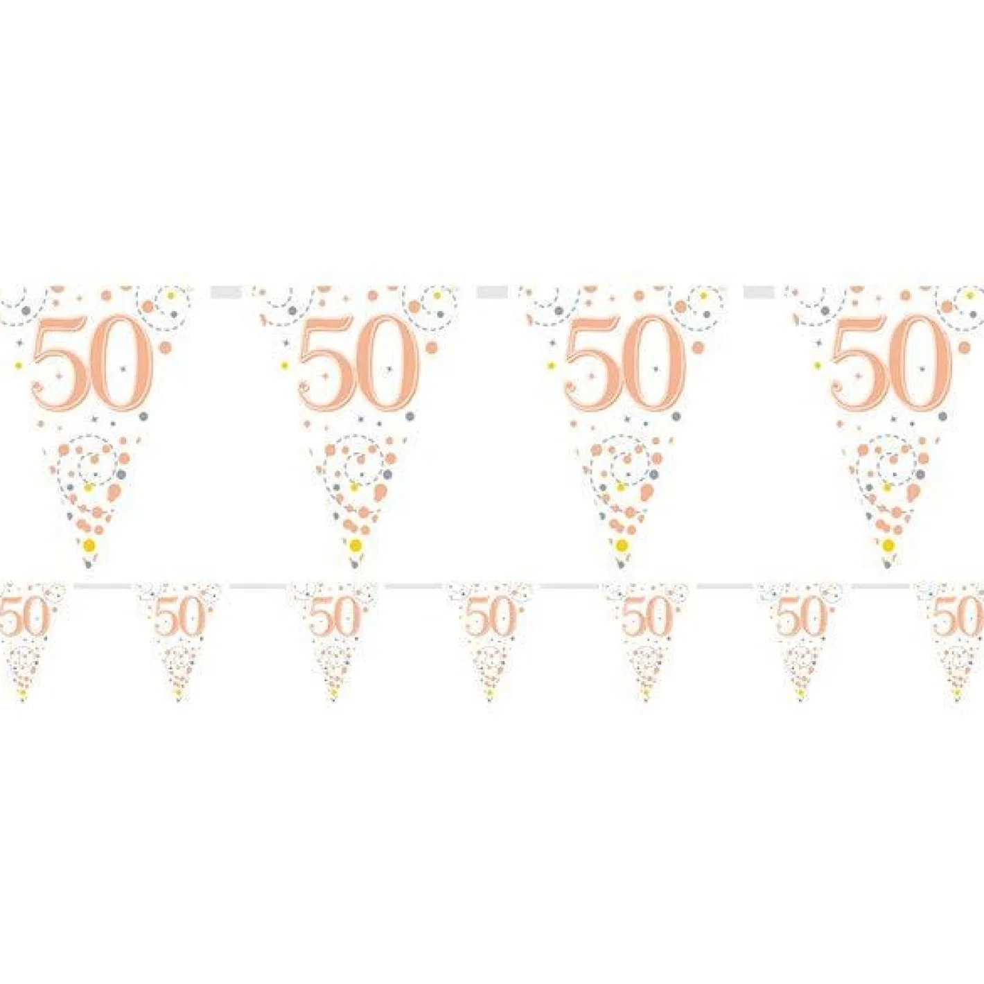 Sparking Fizz 50Th Foil Bunting - 3.9M<Party Delights