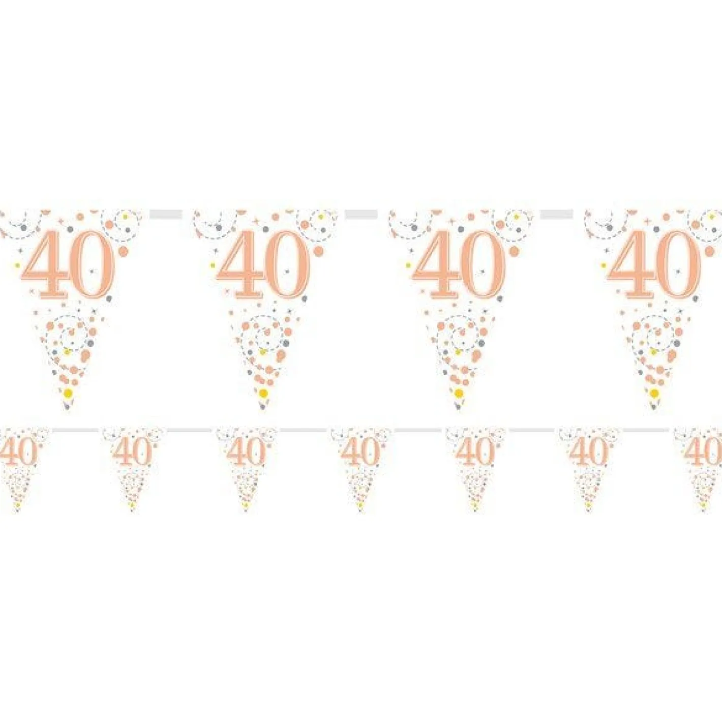 Sparking Fizz 40Th Foil Bunting - 3.9M<Party Delights Best