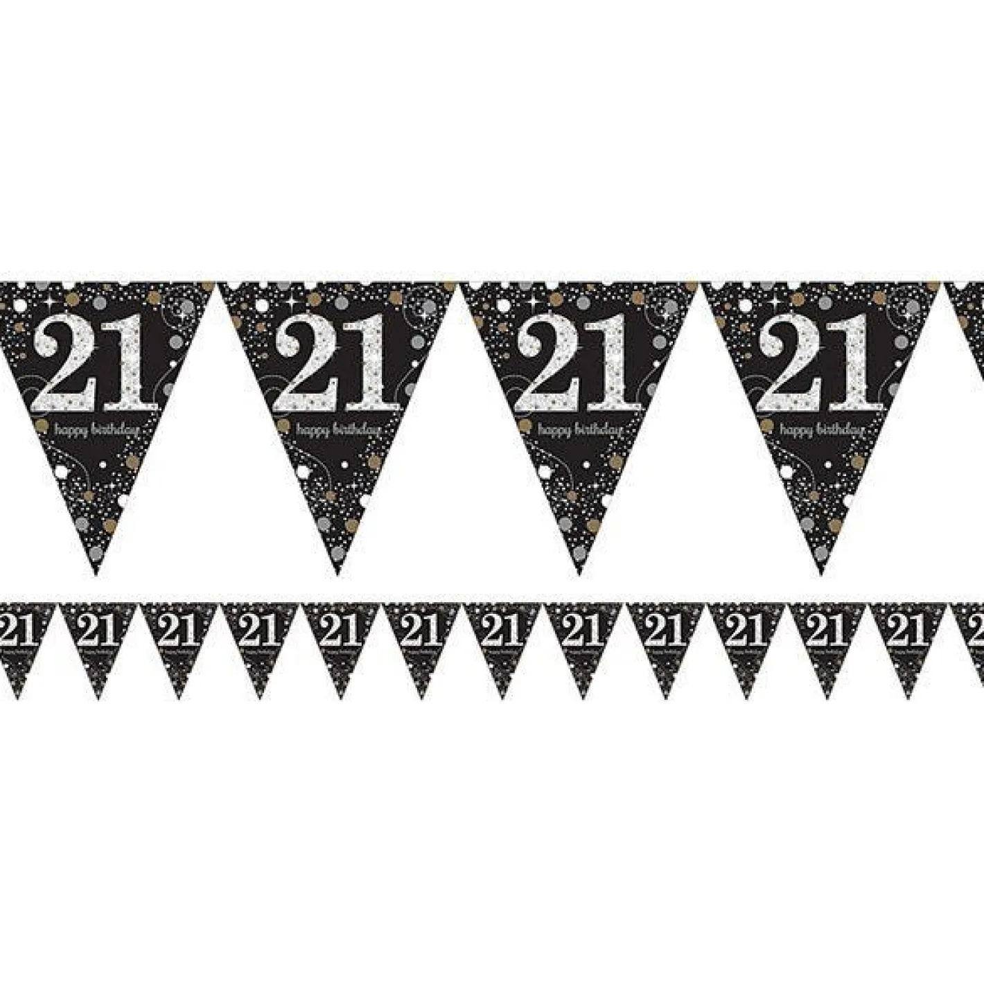 Sparkling Celebration 21St Foil Bunting - 4M<Party Delights Discount
