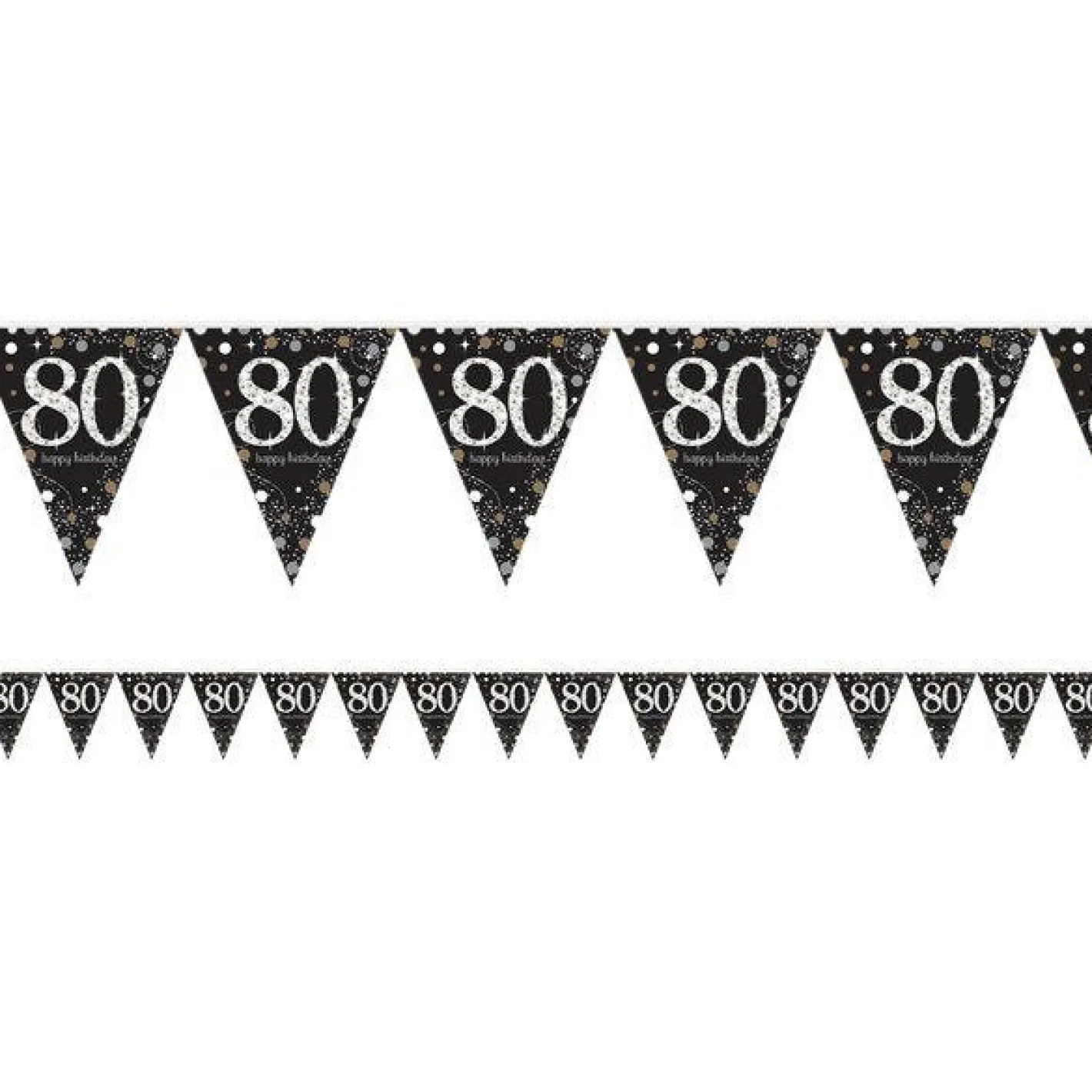 Sparkling Celebration 80Th Foil Bunting - 4M<Party Delights