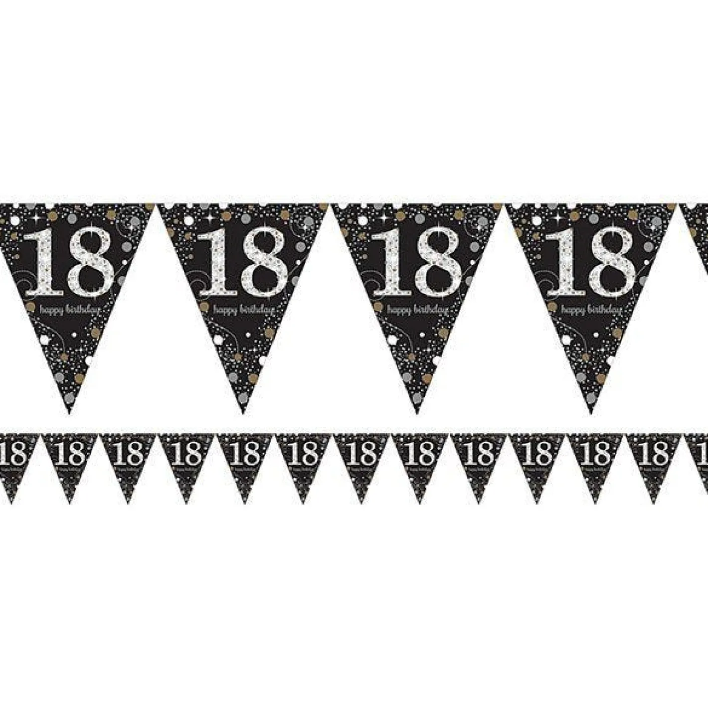 Sparkling Celebration 18Th Foil Bunting - 4M<Party Delights Sale
