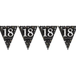 Sparkling Celebration 18Th Foil Bunting - 4M<Party Delights Sale