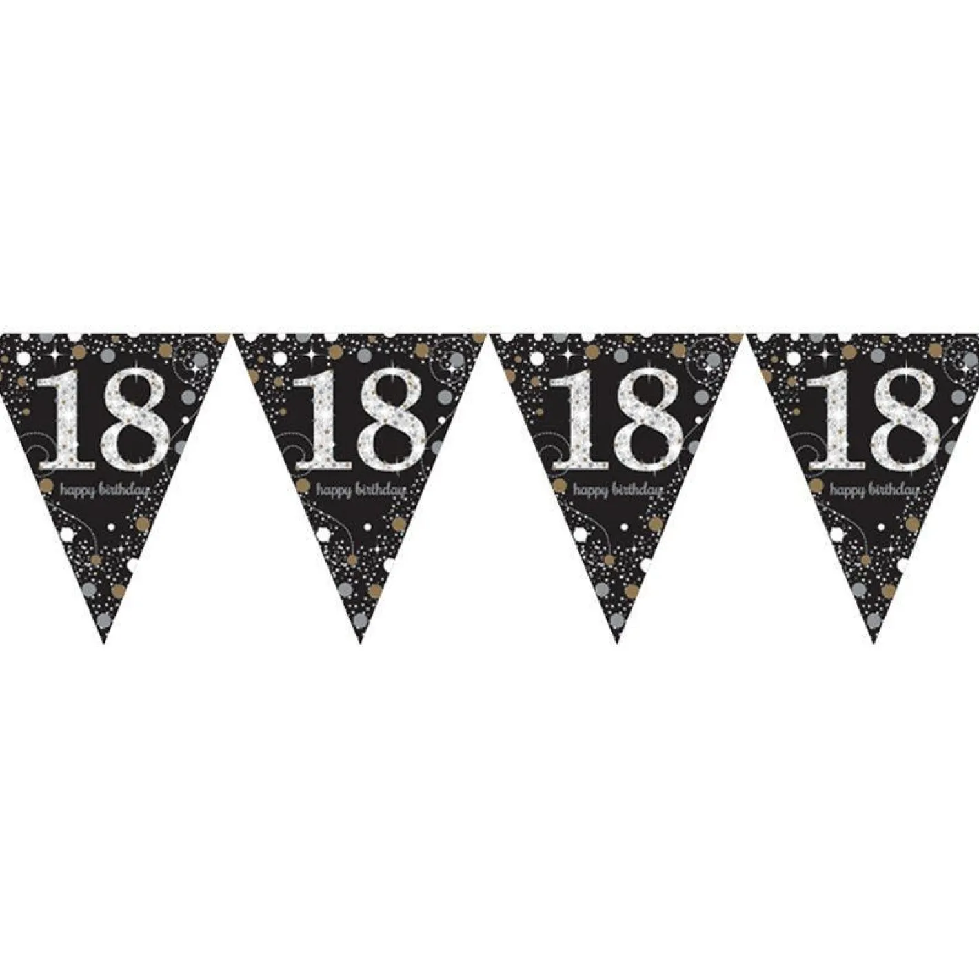 Sparkling Celebration 18Th Foil Bunting - 4M<Party Delights Sale