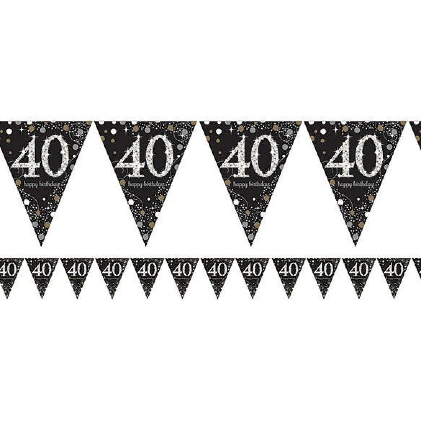 Sparkling Celebration 40Th Foil Bunting - 4M<Party Delights Best
