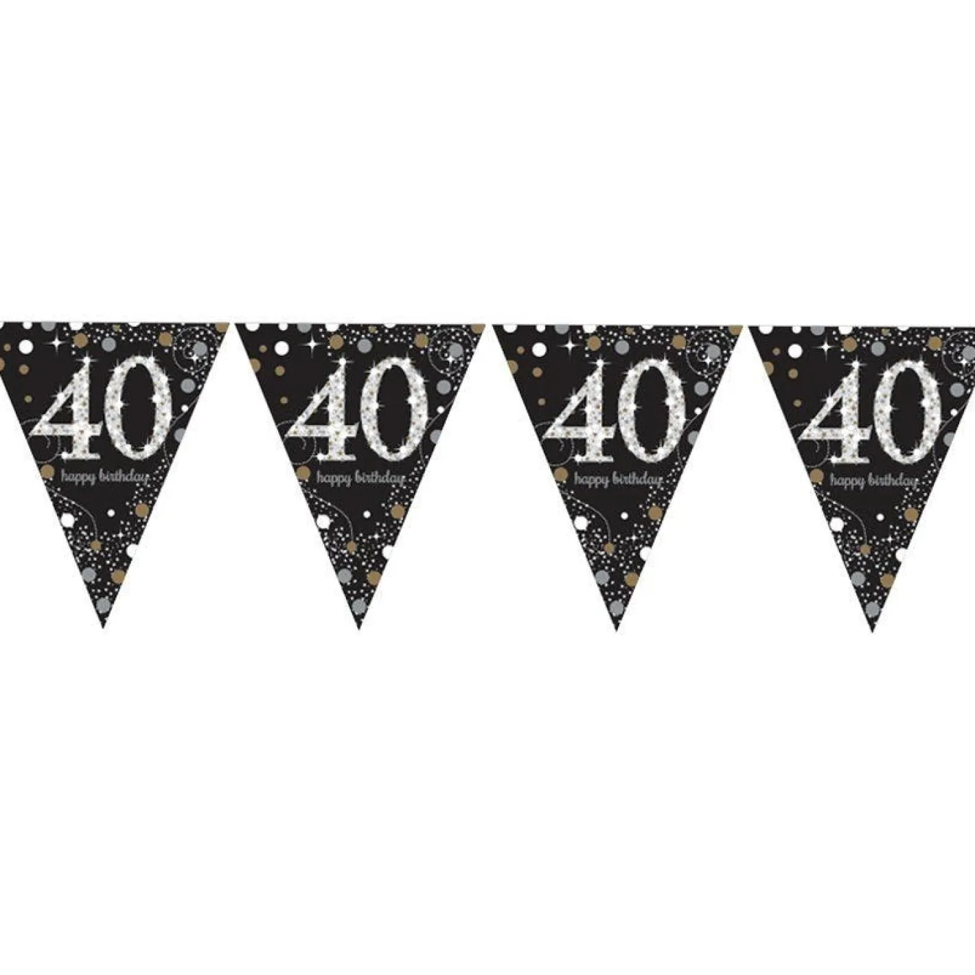 Sparkling Celebration 40Th Foil Bunting - 4M<Party Delights Best