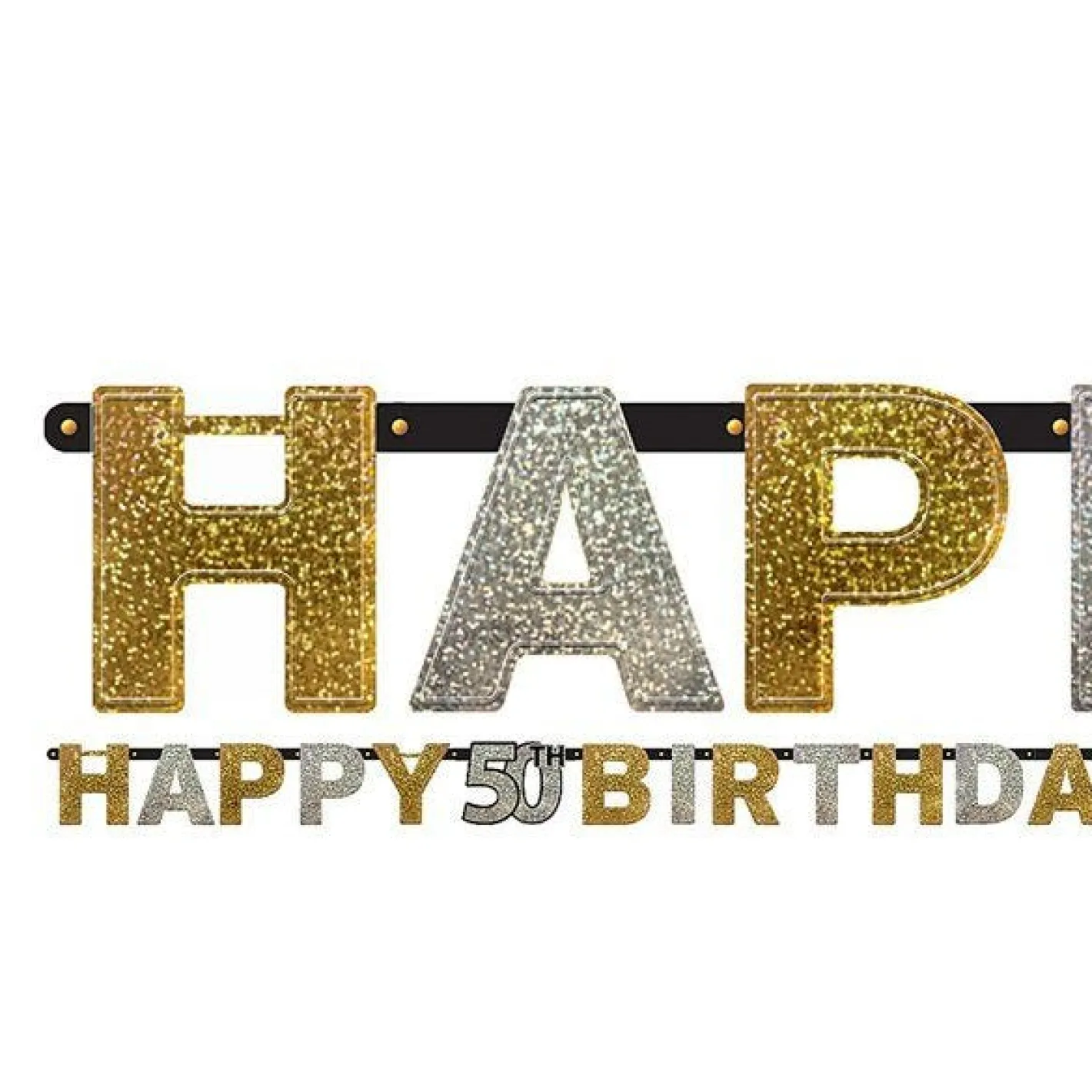 Sparkling Celebration 50Th Birthday Letter Banner - 2M<Party Delights Best