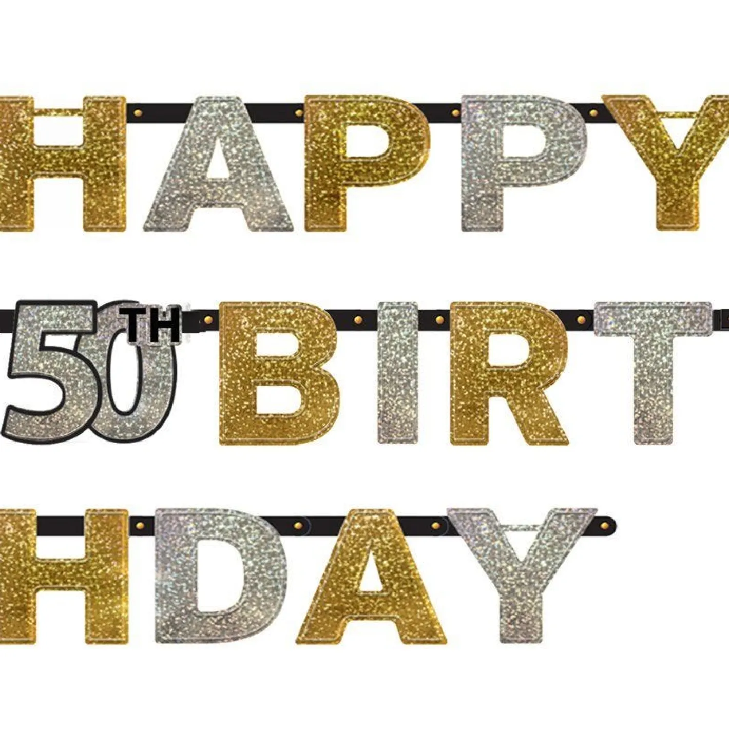 Sparkling Celebration 50Th Birthday Letter Banner - 2M<Party Delights Best