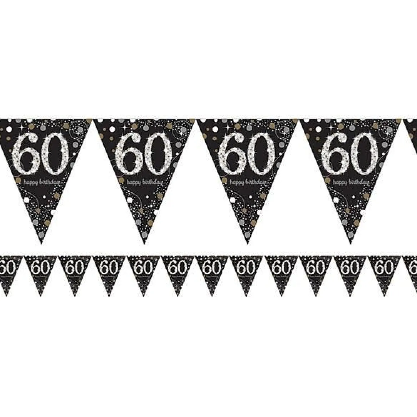 Sparkling Celebration 60Th Foil Bunting - 4M<Party Delights Hot
