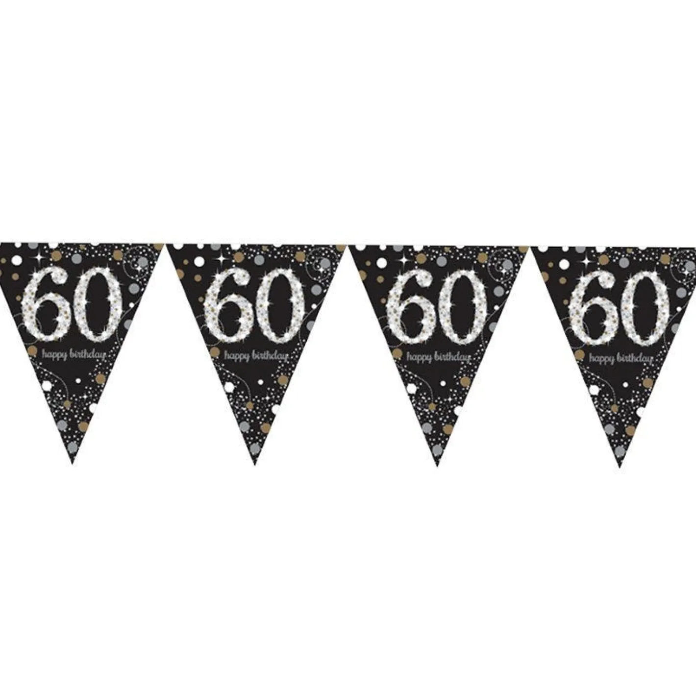 Sparkling Celebration 60Th Foil Bunting - 4M<Party Delights Hot