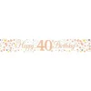 Sparkling Fizz 'Happy 40Th Birthday' Banner - 2.7M<Party Delights Clearance