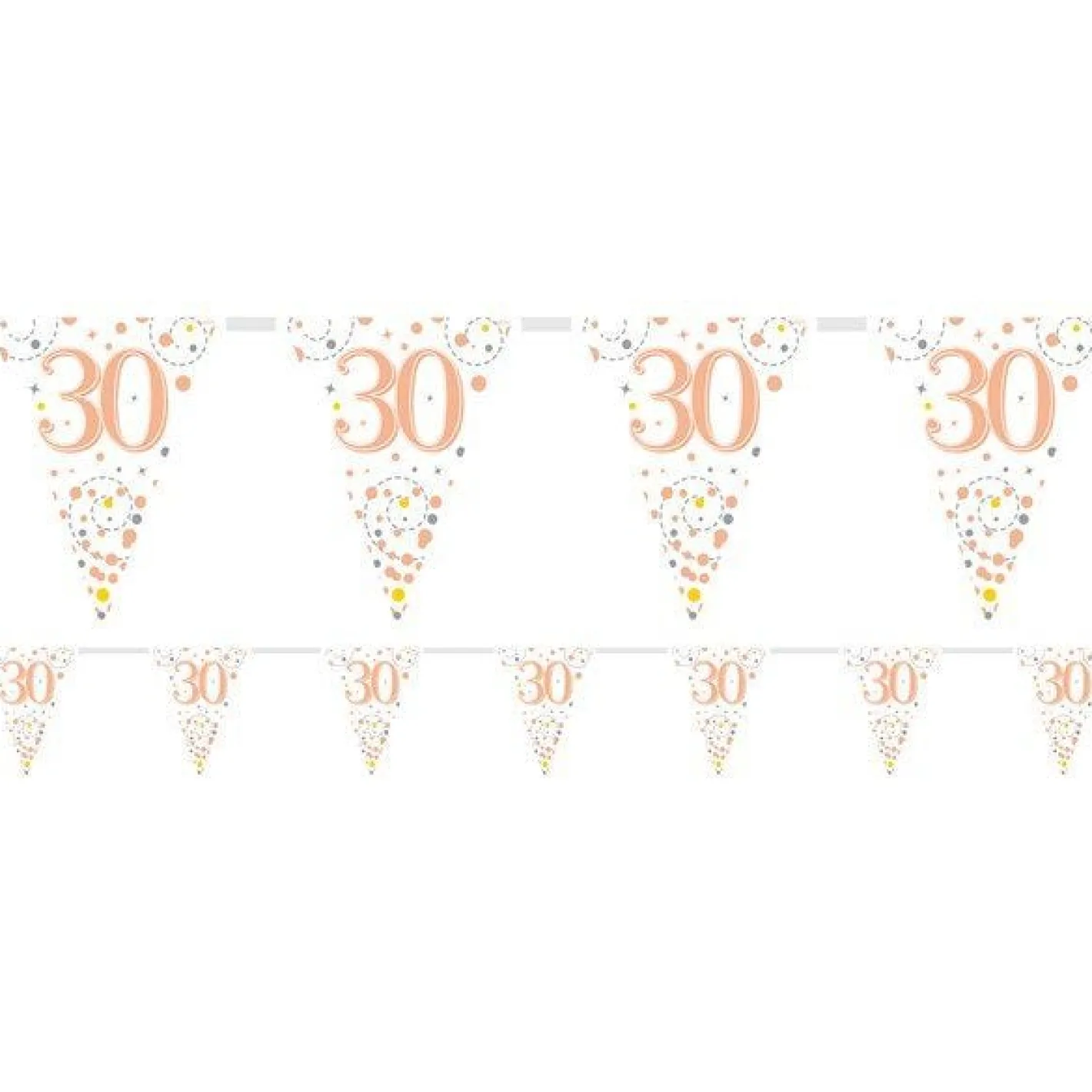 Sparkling Fizz 30Th Foil Bunting - 3.9M<Party Delights Discount