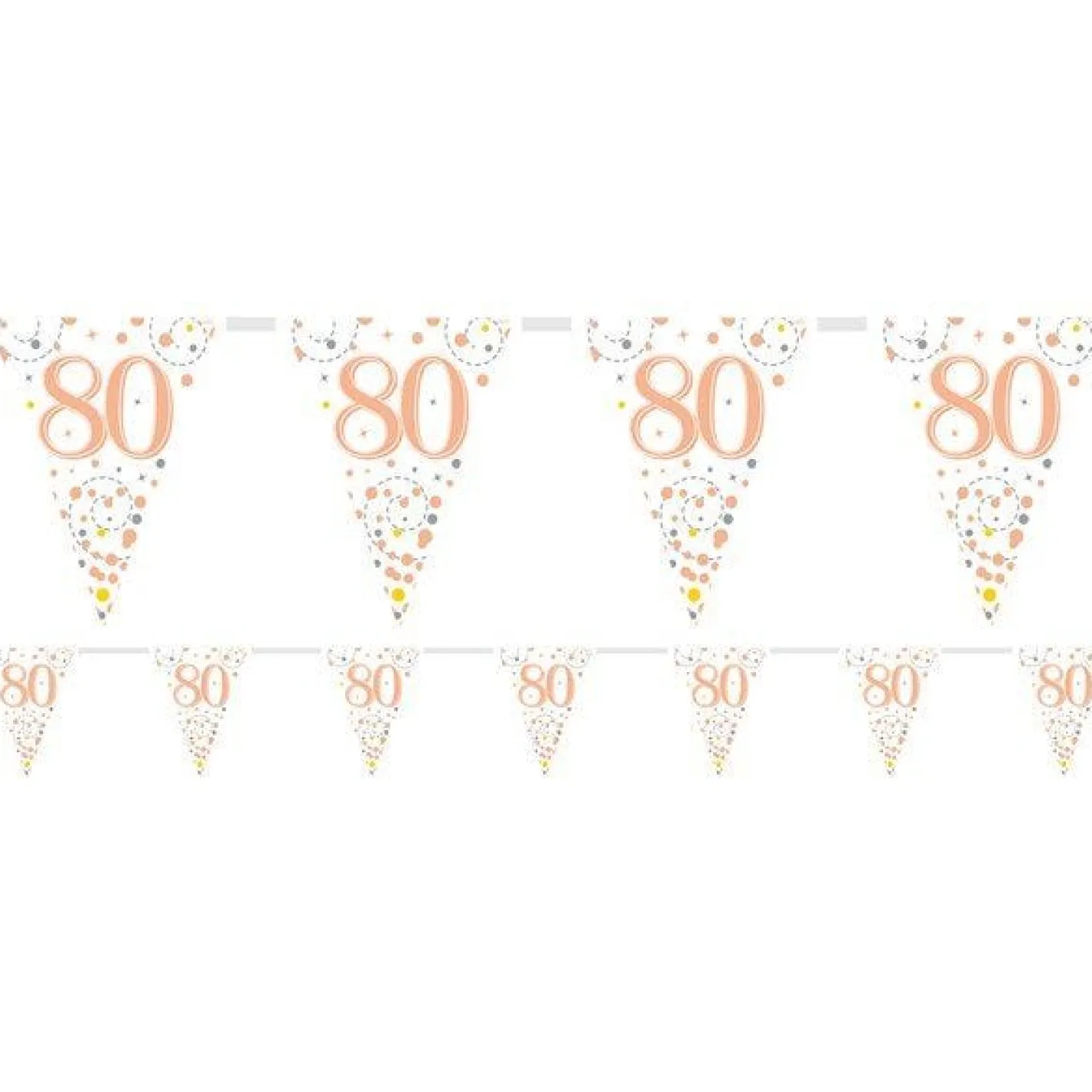 Sparkling Fizz 80Th Foil Bunting - 3.9M<Party Delights Hot